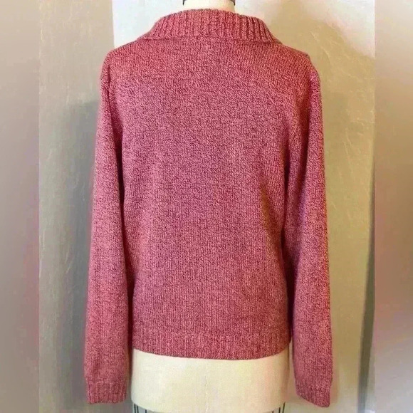 Pink‎ Mock-Neck Quarter-Zip Sweater Sz XL - Picture 5 of 9